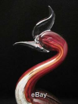 Vintage Italian Murano Glass Bird Figure Sculpture Copper Aventurine Art