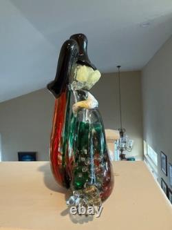 Vintage Italian Murano Glass Clown with Original Murano Sticker