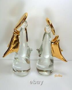 Vintage Italian Murano Glass Figurines Angels Vintage Ferro & Lazzarini Murano V