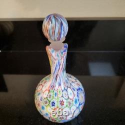 Vintage Italian Murano Glass Millefiori Curet Made By Fratelli Toso Glassworks