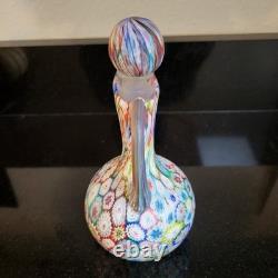 Vintage Italian Murano Glass Millefiori Curet Made By Fratelli Toso Glassworks