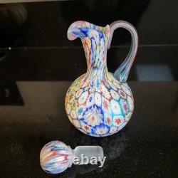 Vintage Italian Murano Glass Millefiori Curet Made By Fratelli Toso Glassworks