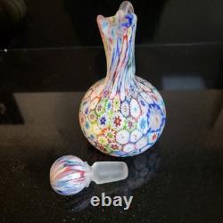 Vintage Italian Murano Glass Millefiori Curet Made By Fratelli Toso Glassworks