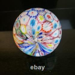 Vintage Italian Murano Glass Millefiori Curet Made By Fratelli Toso Glassworks
