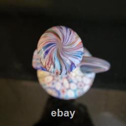 Vintage Italian Murano Glass Millefiori Curet Made By Fratelli Toso Glassworks