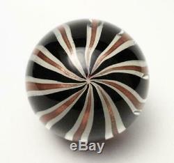 Vintage Italian Murano Glass Paperweight Zebratti Striped Barovier Toso