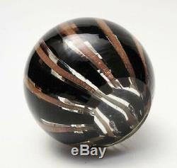 Vintage Italian Murano Glass Paperweight Zebratti Striped Barovier Toso