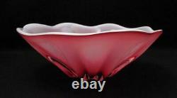 Vintage Italian Murano Glass Pink Cased Art Bowl MID Century Eames Era