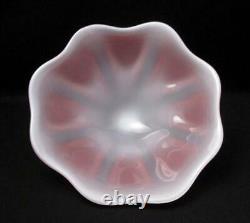 Vintage Italian Murano Glass Pink Cased Art Bowl MID Century Eames Era