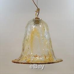 Vintage Italian Murano Glass Rise & Fall Pendant Light Fitting Mazzega