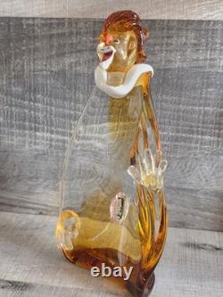 Vintage Italian Murano Glass Venetian JICO Glass Clown 10 Figurine Circus 80.1