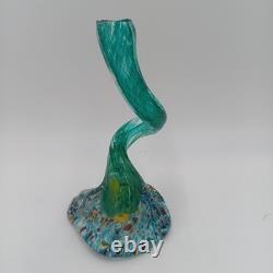 Vintage Italian Murano Handblown Glass Abstract Ribbon Sculpture