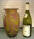 Vintage Italian Murano Lilac Swirl Cased Art Glass 10 VASE