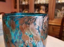 Vintage Italian Murano Millefiori Hand Blown Glass Vase 12 Tall
