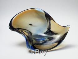 Vintage Italian Murano Sommerso Art Glass Bowl MID Century Modern Eames Era