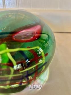 Vintage Italian Murano Sommerso Art Glass Vase