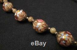 Vintage Italian Murano Venetian Glass Fiorato Wedding Cake Bead Necklace