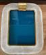 Vintage Italian Murano glass picture frame With filigree glass design 1950's