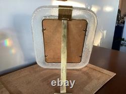 Vintage Italian Murano glass picture frame With filigree glass design 1950's
