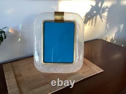 Vintage Italian Murano glass picture frame With filigree glass design 1950's
