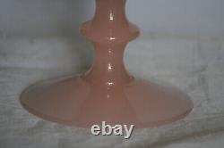 Vintage Italian Pink Opaline Glass Medicis Vase Empoli Murano 30cm 12in MCM