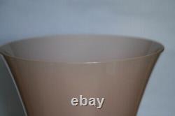 Vintage Italian Pink Opaline Glass Medicis Vase Empoli Murano 30cm 12in MCM