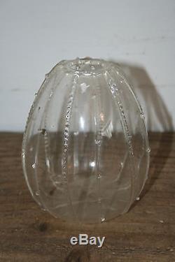 Vintage Italian Venetian Murano Blown Art Glass Vase Egg Shape