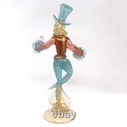 Vintage Italian Venetian Murano Glass Goldonian Clown Gentleman Statue