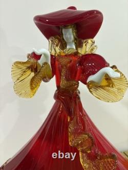Vintage Italian Venetian Murano Glass Man/Woman Dancer Figurines Rare