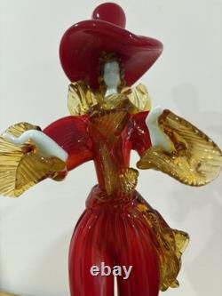 Vintage Italian Venetian Murano Glass Man/Woman Dancer Figurines Rare
