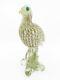 Vintage Italy Murano Barbini Hand Blown Glass Bird w. Gold 7.75 Tall x 4 Wide