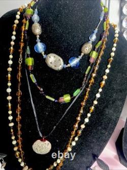Vintage Jewelry Art Lot Murano Glass#538