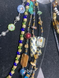 Vintage Jewelry Art Lot Murano Glass#538