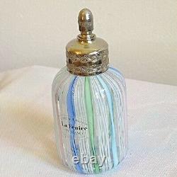 Vintage La Fenice Murano Filigrana Glass Perfume Bottle, Made in Italy