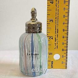 Vintage La Fenice Murano Filigrana Glass Perfume Bottle, Made in Italy