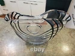 Vintage Large MURANO Art Glass Centerpiece Vase Signed SEGUSO 12 x 17 OGGETTI