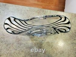 Vintage Large MURANO Art Glass Centerpiece Vase Signed SEGUSO 12 x 17 OGGETTI