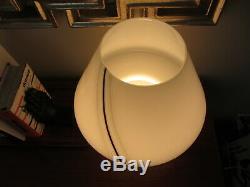 Vintage Large Pair Murano Glass Filigrana Brown Spiral Mushroom Table Lamp 14