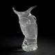 Vintage Licio Zanetti Murano Glass Owl Large Sculpture 13 Mid Century Bubbled