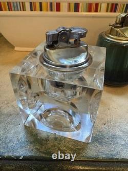 Vintage Lighter Lot Of 3 Ice cube lighter by Antonio Imperatore, Murano glass