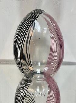 Vintage Lino Tagliapietra Effetre Murano Glass Egg Sculpture 1987 Italy #17/100