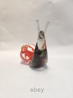 Vintage Livio Seguso Murano glass snail large