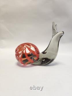 Vintage Livio Seguso Murano glass snail large