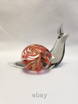 Vintage Livio Seguso Murano glass snail large