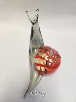 Vintage Livio Seguso Murano glass snail large