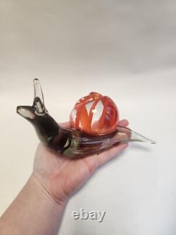 Vintage Livio Seguso Murano glass snail large