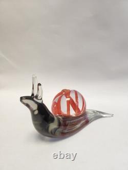 Vintage Livio Seguso Murano glass snail large