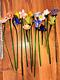 Vintage Lot 15 Glass Stemmed Flowers Calla Lily Blue Bell Murano Style
