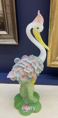 Vintage MCM Genuine Venetian Murano Glass Bird Figure Italy