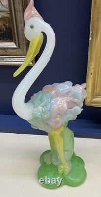 Vintage MCM Genuine Venetian Murano Glass Bird Figure Italy